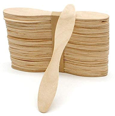 Concession Essentials 500 Count Wooden Biodegradable Tasting Spoons - 5 Inch Eco Friendly Taster Spoons - Perfect for Sampling Food, Ice Cream.