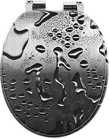 Toilettendeckel mit Absenkautomatik WC Sitz Toilettensitz WC Sitz passend für alle handelsüblichen WC-Becken einfache Montage Universal