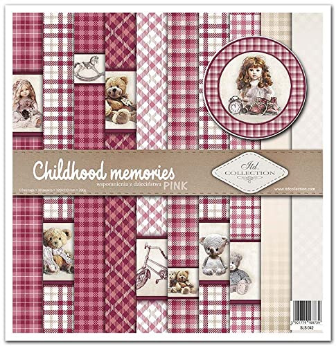 ITD Collection - Scrapbook Papier - Scrapbooking Set - Motivpapier zum Basteln - Dekorpapier 12x12 inches - 310 x 310 mm - 10 Blatt + 1 – Childhood memories - SLS-042