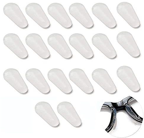 10 Paare Brille Nasenpads Silikon Nasenpads Rutschfeste Selbstklebende Nasenpads für Brillen Sonnenbrillen,Transparent,2.8mm