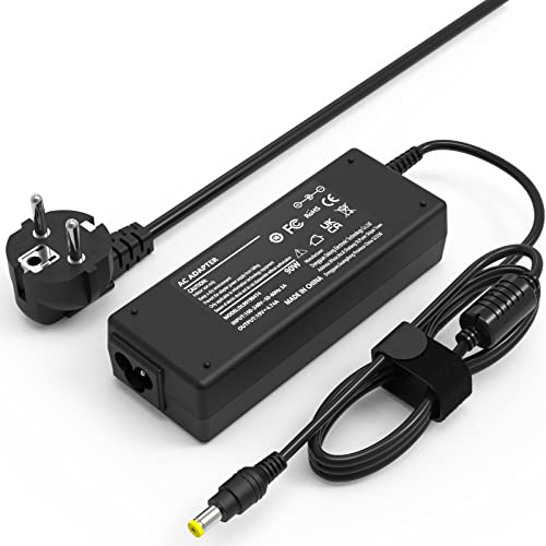 Chargeur 90W Compatible avec Ordinateur Portable Acer Aspire 3 5 E1 E5 E15 E17 ES1 ES15 V5 V15 5750G 7750G 7741G E5-575 E5-571 E5-573 F5-573G ADP-90CD DB A10-090P3A Adaptateur Alimentation 5,5×1,7mm