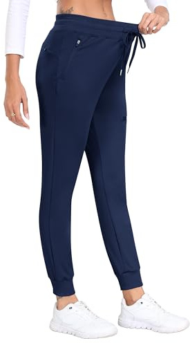 MoFiz Pantalones Senderismo Mujer Cargo Jogger Women Termicos Pantalón de Invierno Jogging Deportivos Pantalón Mujer Casual con Bolsillo Azul Marino M