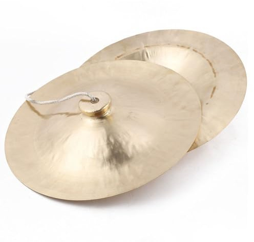 NeuneL Platillos de latón de 40 cm / 16 pulgadas Banda hecha a mano Platillos de dedo de percusión rítmica
