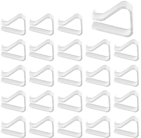 Tischdeckenklammern Kunststoff, 24 Stück Kunststoff Tischdecke Clips, Transparent Tischdecken Halterung, Winddichte Tischdeckenhalter Klemmen, für 2-3,5cm Dicke Tabelle, für Innen und Draußen