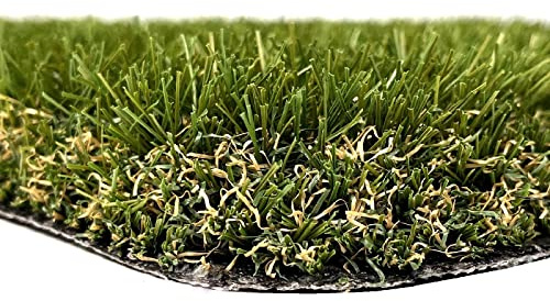 Yelloo - Herbe synthétique pour extérieur (30 mm 2 x 10 m) Pelouse synthétique drainante, tapis de pelouse pour extérieur, rouleau, herbe artificielle pour jardin piétinable
