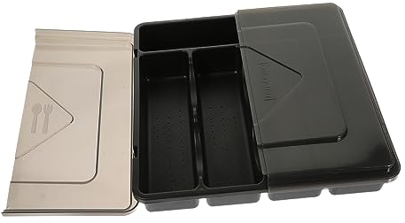 Cabilock Organisateur Dustensiles Pour Tiroirs De Cuisine Organiseur Dargenterie Avec Couvercle Étui De Rangement Pour Couverts Matériau Pp Utilisation Moderne