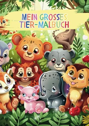 Mein großes Tier-Malbuch - 60 Malvorlagen für kleine Künstler