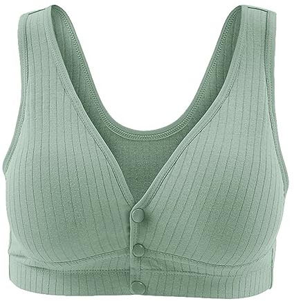 Schwangerschafts Still BH Nahtloser Still-BH Stillen Schlaf BH Ohne Bügel Sport Still BH Große Brüste Baumwolle Komfort Schwangerschafts BHS Gepolsterter Mutterschaft BH Umstands für Damen (Green, XL)