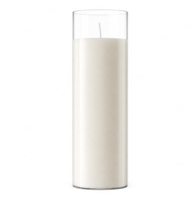 chaoxinge 2.24x7 inch White Devotional Candles in Glass Jar - 1 Piece - 120Hours – Prayer Candle - Tall Pillar Candles for Religious, Memorials, Party Decor