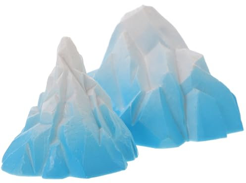 IMIKEYA 2pcs Floeberg Ornaments for Fish Tank Decor Lifelike Iceberg Statues for Micro Landscape Sturdy Aquarium Accessories for Shrimp Tanks Realistic Decorative Effect
