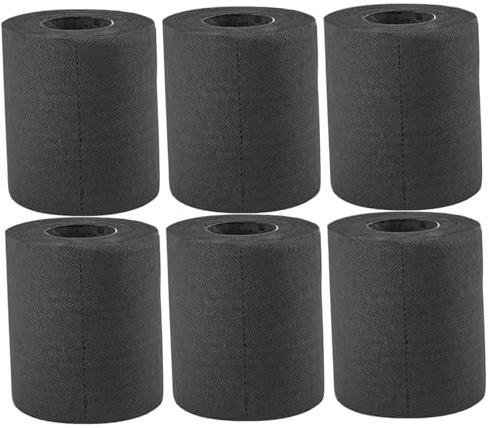 6 piezas Papel higiénico negro de 4 capas Rollo de toalla de papel suave y absorbente para la oficina de cocina en el baño doméstico