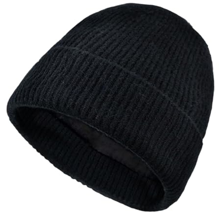 BOGCLEE Beanie Uomo Inverno, Berretto Termico a Maglia per Uomo, Cappello Invernale Antivento, Regalo per fidanzati Uomini Donne, Cappello Foderato e Imbottito Unisex