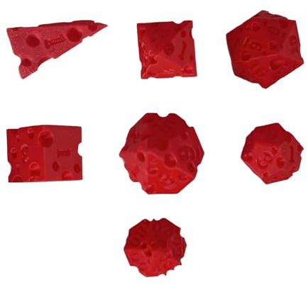 Würfelzubehör für Brettspiele, Spielwürfel, Käsebrett, 7-teiliges Set, Gruppenaktivität, realistisches 3D-Spielzeug, für Anfänger, Experten, Camping, Zuhause, Studentenwohnheim