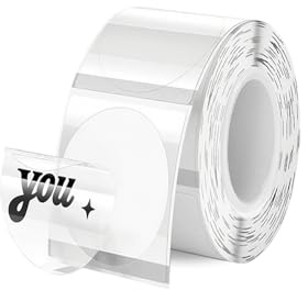 Compatibile con etichette termiche autoadesive multiuso P50/M110, rotonde da 2 pollici, adatte per inventario, badge nominativi, pasticceria, ecc. (150 fogli per rotolo) (B)