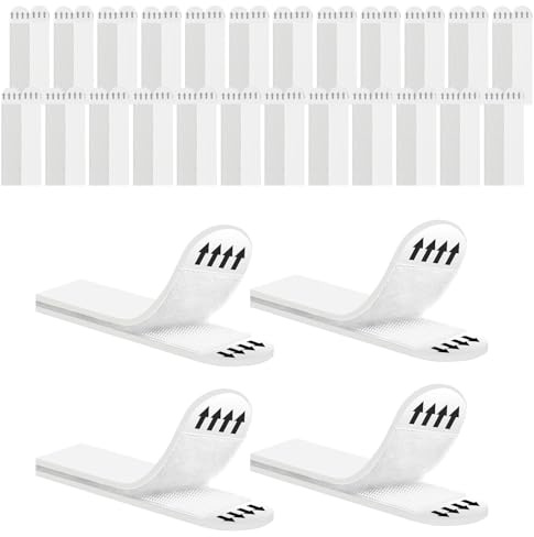 Picture Hanging Strips, 72 Strips 36 Pairs Heavy Duty Adhesive Wall Stickers, No Nail Damage Free Mounting Tape for Picture Frames, Posters, Canvas Wall Art and Mirrors, 16x70mm