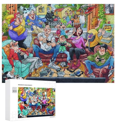 Adult Jigsaw Puzzle300 PCS Family Fun Night Tech Gadgets Galore! Teenagers Puzzles Brain Teaser Game Home Decoration Unique Birthday And Gifts 300 PCS