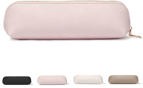 VIDSTW Pencil Case PU Estuches 18,5 × 6 × 5,5 cm (Rosa)