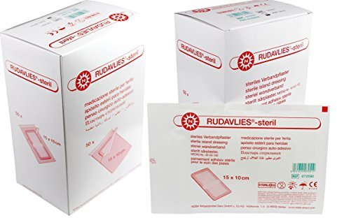 100 Stück steril Wundpflaster Rudavlies steril Pflaster 15 x 10 cm