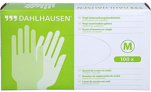 Dahl ausen vinilo Guantes Tamaño M desechables, 100 unidades