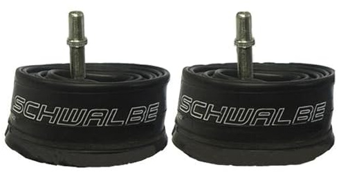 Schwalbe AV1 (12 x 1,75 5 cm innerslang med Schrader-ventil 45 graders vinkel, för barn och Schwalbe däckspakar set med 3