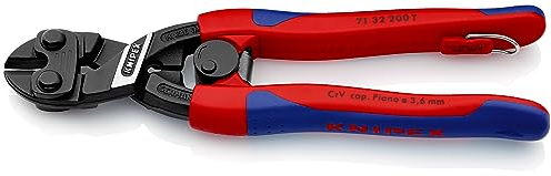 KNIPEX CoBolt Kompakt-Bolzenschneider mit schlanken Mehrkomponenten-Hüllen, mit integrierter Befestigungsöse zum, 71 32 200 T
