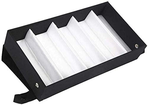 Venus valink 5 Grilles PU Lunettes Boîte de Présentation, Organisateur Tri, Soleil Rangement Étui, Rack Support Récipient, Bijoux Montres Vitrine Plateau