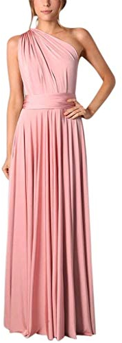 Infinity Robe de demoiselle d'honneur, avec bandeau, taille 34 à 48, longue, disponible en plusieurs couleurs, 70 styles différents, robe de mariée, de soirée, Blush (rose)., 36