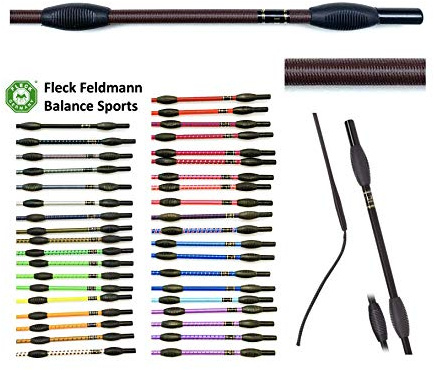 JA Horse Fleck Feldmann Balance Sports Dressurgerte Gerte Reitgerte (Dunkelbraun Mokka, 120 cm)