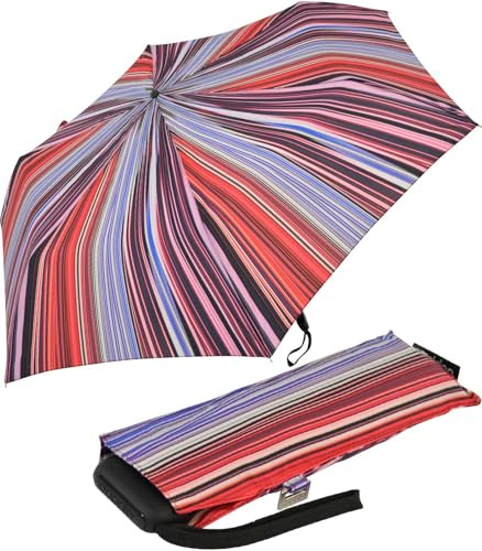 Doppler Damen Taschenschirm Handöffner Carbonsteel Slim Fantasy Red