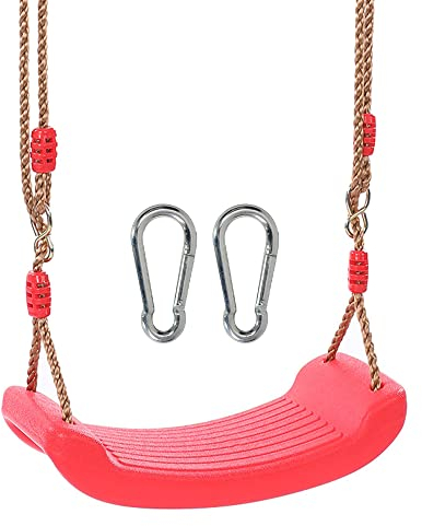 Newaner Schaukel Garten - Kinderschaukel Outdoor Indoor - Schaukelsitz Schaukelbrett Brettschaukel für Kinder zum Schaukeln - Höhenverstellbar - rutschfest -(rot)