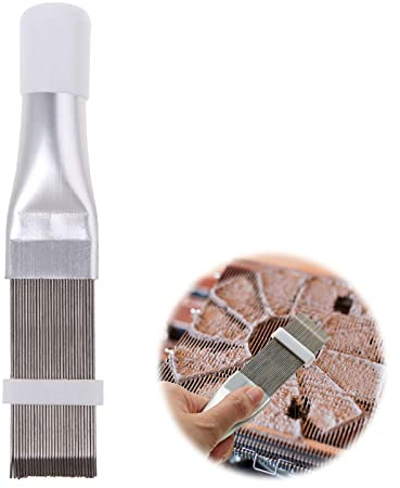 Peigne à lamelles pour climatisation,Acier Inoxydable climatiseur Peigne à ailettes condenseur et radiateur Ailette lisseur nettoyant Outil de réparation climatisation Brosse de Nettoyage Accessoire