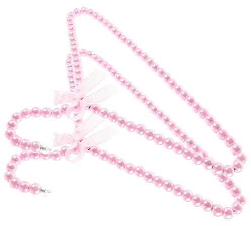 Cabilock Kleiner Kleiderbügel Aus Kunststoff Mit Perlen Rutschfester Kinderbügel Für Babys Und Kleinkinder 30cm Rosa Mit Dekorativem Design Für Kleiderschrank Und Babybekleidung
