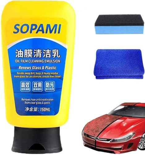 Sopami Oil Film Emulsion Glass Cleaner, Sopami Car Coating Spray, Sopami Quick Effect Coating Agent, Sopami Quickly Coat Car Wax Polish Spray, Nano Ceramic Crystal Coating Agent (1PCS 150ml)