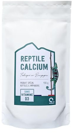ReptileCalcium® - 150g - Made in Burgundy - Specialprodukt för reptiler och amfibier - utan vitamin D3 - Kalcium för reptiler