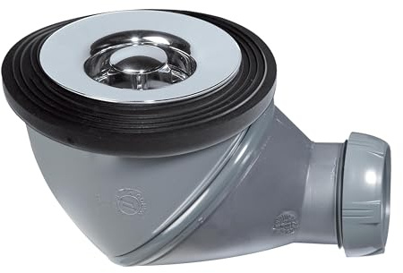 Wirquin James 30724226 Duschabfluss, multidirektional, Durchmesser 60 mm, verchromt, mit ABS-Gitter und Ausgang Ø 40 mm