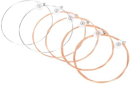 Vaguelly Ersatzsaiten Für Akustikgitarren Gitarren Metallsaiten Set Gitarrensaiten Für Gitarren Einfach Zu Montieren Ersetzen Langlebig Und Robust