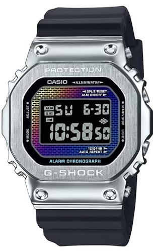 Casio G-Shock GM-5600RW-1ER Digital Watch, Steel and Resin, Black, Black