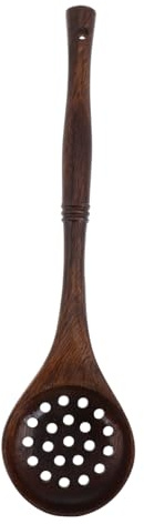 BEBEMOKO Cucharón De Madera Ranuras Para Cocinar Espumadera Profunda Antiadherente Utensilio De Cocina Versátil Para y Servir Sopa