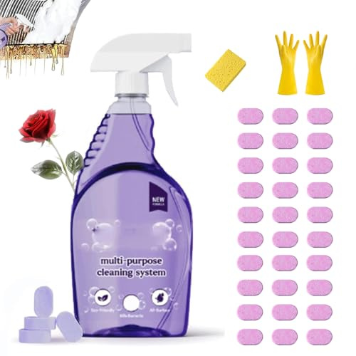 Dr Clean Backofenspray, Allzweck-Reinigungsspray mit konzentrierter Reinigungstablette, Dr Cleaning Sprays für sofortige Fleckenentfernung, Reiniger für alle Oberflächen (A 30)