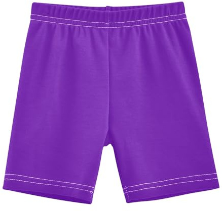 Pantalones cortos de algodón para niñas, pantalones cortos de ciclismo para niños, pantalones cortos de baile, color morado