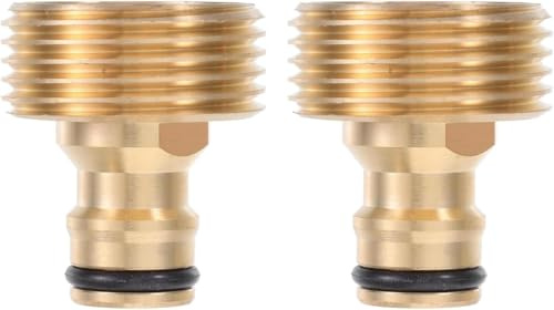 2 unidades de 1 pulgada de rosca exterior de latón acoplamiento rápido, rosca exterior de latón, conector rápido de manguera, adaptador de acoplamiento rápido, para manguera de jardín (compatible con