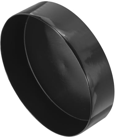 sourcing map 225mm (8 7/8) Rubber End Caps Round Vinyl Plug Black, 80mm H | Insert Plastic End Caps for Tubing, Fence, Pipe Post, Furniture, Railing