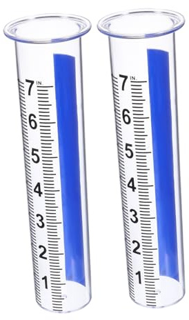 TOYANDONA 2pièces Jauge Plastique pour Mesure de Eau de Pluie Tube Pluviométrique Précis Transparent Lot pour Usage Extérieur