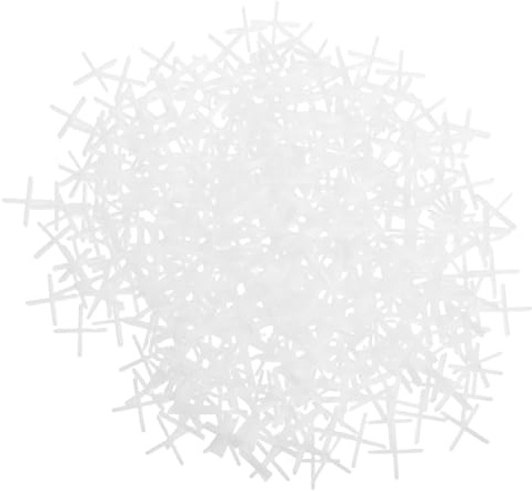 Homoyoyo 500PCS Floor Tile Spacers Plastic Cross Leveling Clips for Wall and Floor Tiles Easy Installation Flooring Accessories for DIY and Professional Use