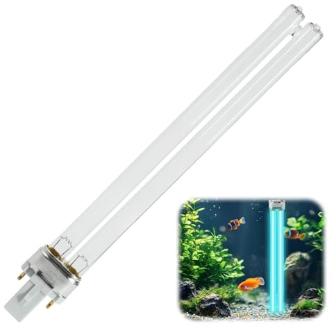 SEASJHBAY Lampada di ricambio UVC 11W G23 PLS con zavorra induttiva, sterilizzazione UV 253,7 nm, per chiarificatori e filtri UVC da bacino, contro batteri e alghe,