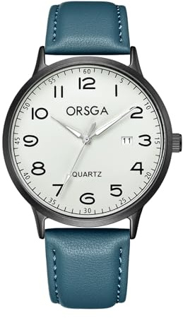 CIVO Reloj Hombre Números Grandes: Fácil de Leer para Trabajo y Uso Diario | Pulsera de Piel Suave, Cómoda de Llevar, Precioso Regalo para Esposo y Padre, Ideal para Cumpleaños y Navidad