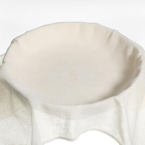3 Stück Passiertuch Wiederverwendbar, 80 X 80 cm Ungebleichte Waschbares Mulltuch, Dichtegrad 100 Cheese Cloths for Straining, Ideal Zum Abseihen, Saft Käse Tee Nussmilch