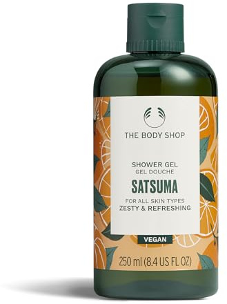 The Body Shop Satsuma Shower Gel (1x 250ml), Zesty Shower Gel, Fruity Citrus Body Wash for All Skin Types, Shower Foam with 92% Natural Origin, Vegan Body Care