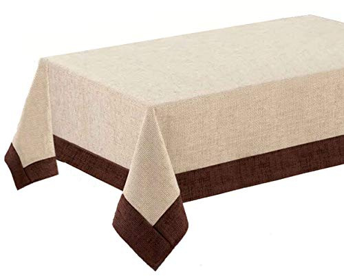 Casatessile Intreccio Tovaglia copritavolo Jacquard ciniglia Varie Misure - Ecru, 6 posti 140x180 cm.