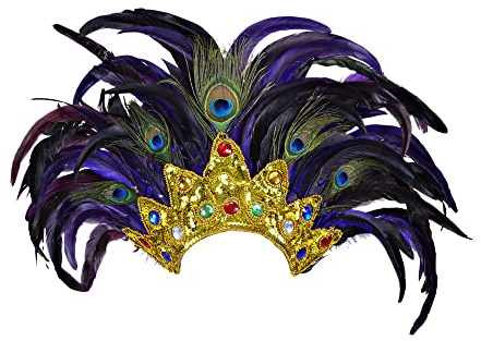 W WIDMANN MILANO Party Fashion - Bahia Show Federschmuck | Auffälliger Kopfschmuck für Karneval und Mottoparty
